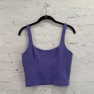 Zara Purple Crop Top Bustier Vibe